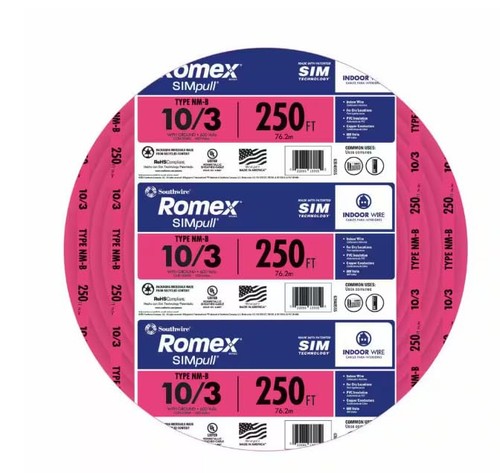 Southwire 250 gauge 3 - ft., 10-gauge/3